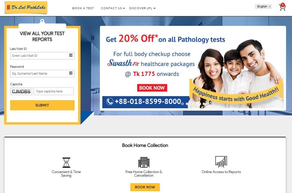 Lal PathLab Website for Healthcare Marketing